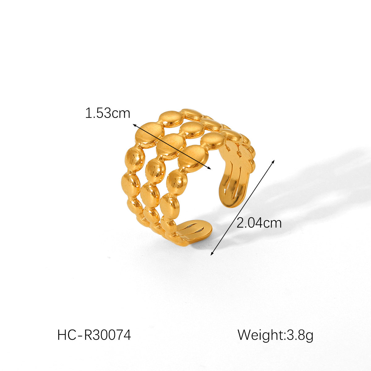 Ring Stripe Circle Geometric Stainless Steel Electroplating Rings