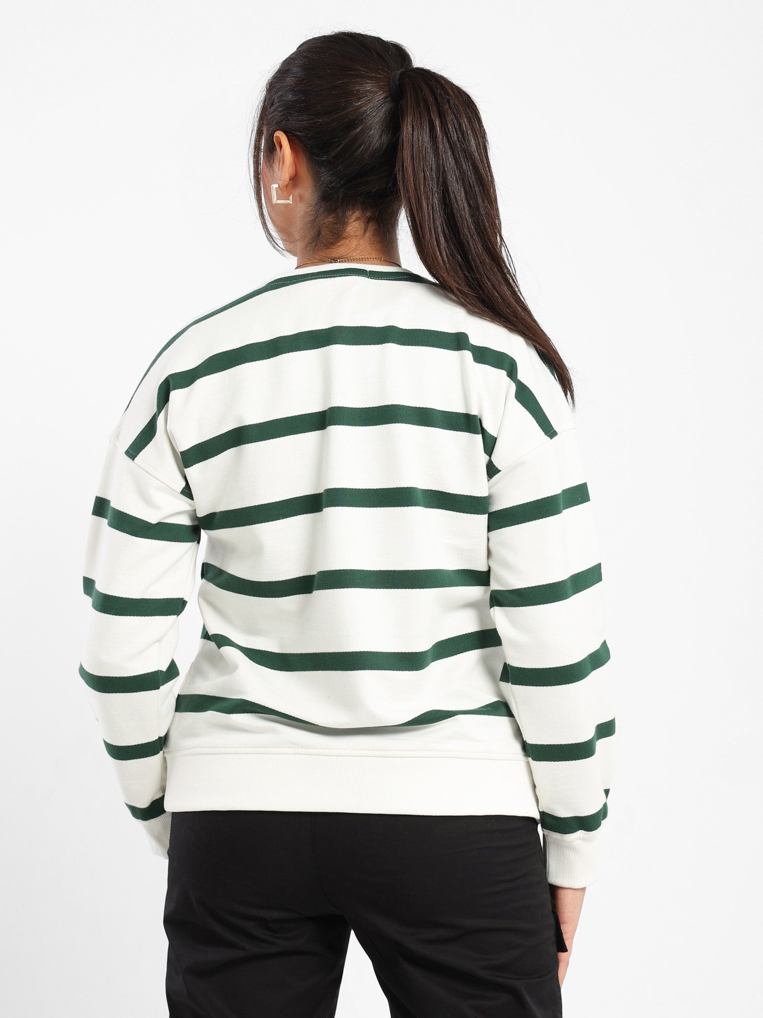 Oversized Striped Sweatshirt