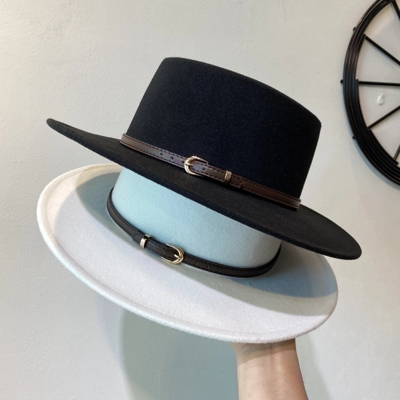 Unisex Retro Classic Style Solid Color Fedora Hat