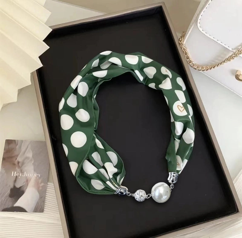 Women's Fashion Color Block Stripe Satin Silk Scarves