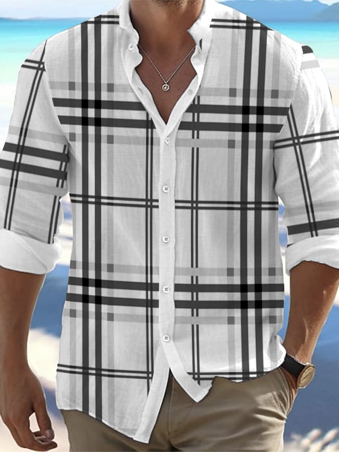 Men's Plaid Casual Shirt