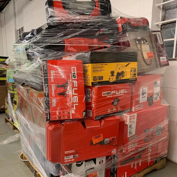 🎁2025  Amazon Customer Returns Tool Pallets Online⭐Buy 7 FOOT TALL “MONSTER” PALLETS Online