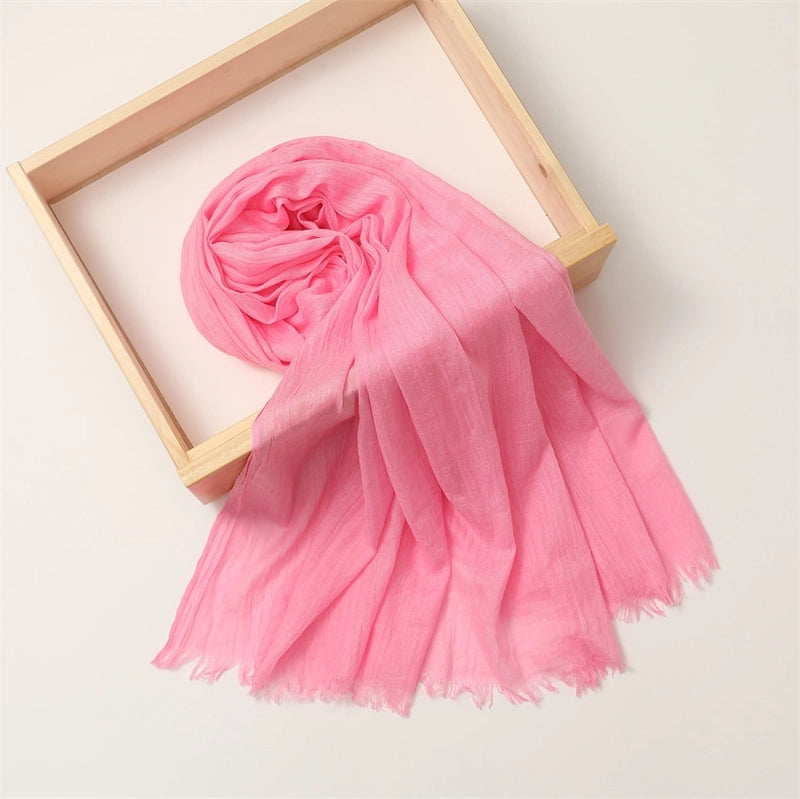 Women's Basic Solid Color Polyester Scarf