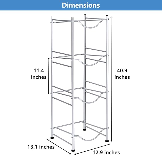 4 Layer Bottle Rack. Water Bottle Holder Metal 4 Tier