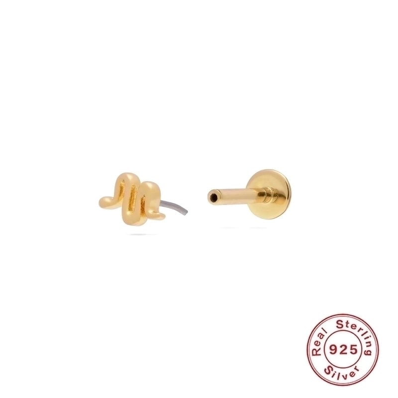 Fashion Solid Color Sterling Silver Inlay Pearl Zircon Ear Studs 1 Piece