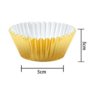 100pcs Foil Disposable Cupcake Liners Aluminum Thickened Baking Muffin Cups Cases Accessories