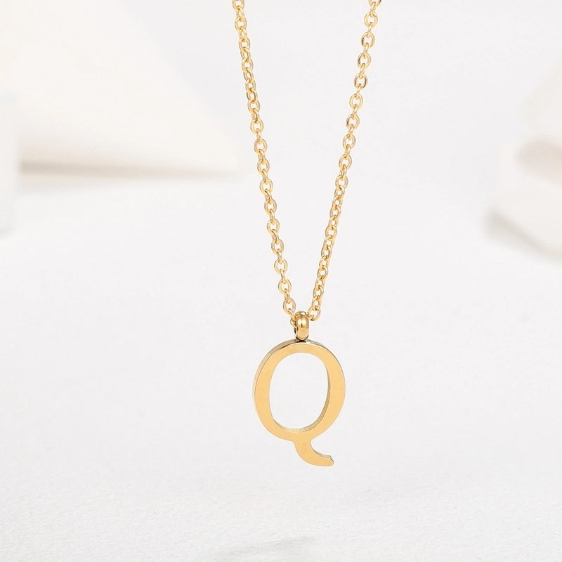 Minimalist Letter 201 Stainless Steel 18K Gold Plated Plating
