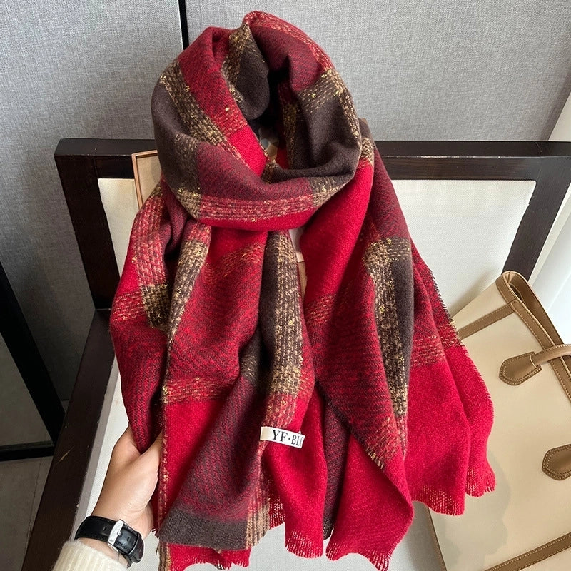 Women's Modern Style Classic Style Lattice Imitation Cashmere Acrylic Scarf