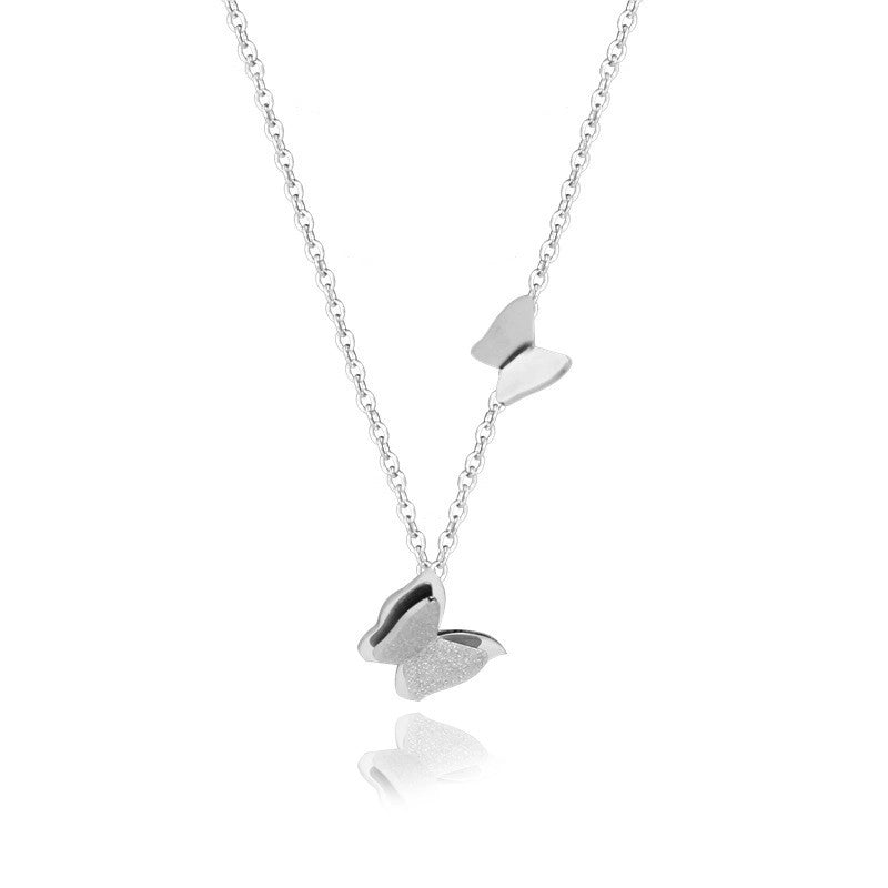 Romantic Minimalist Letter Moon Butterfly Alloy Acrylic Artificial Pearls Artificial Diamond Gold Plated Silver Plated Plating Inlay Necklace