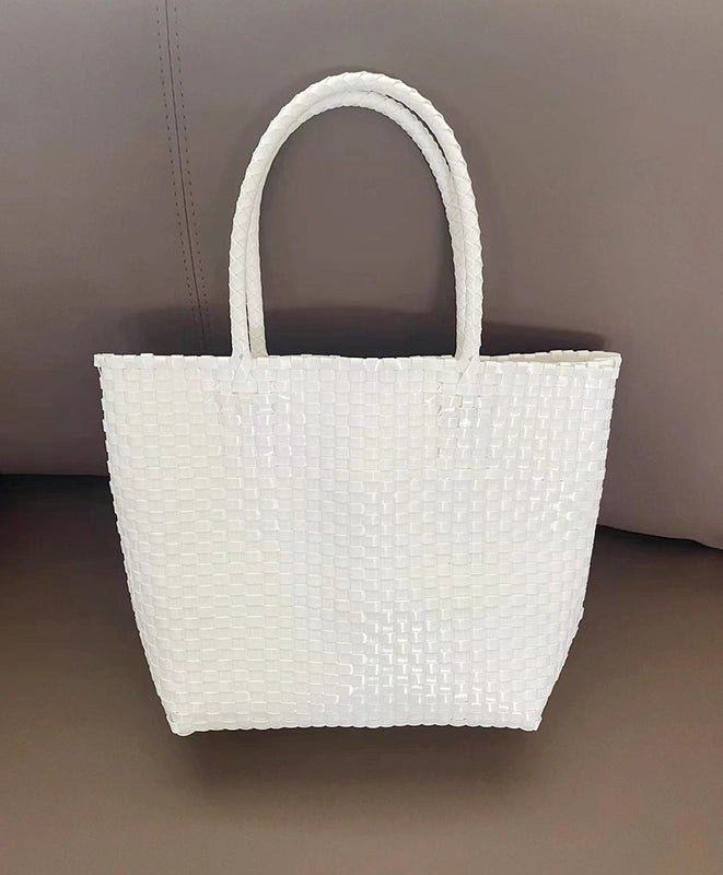 Women's Large PVC Solid Color Streetwear Square Open Handbag