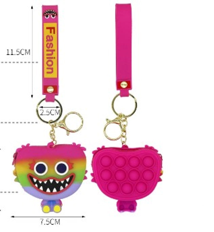 Unisex Fruit Silica Gel Zipper Coin Purses