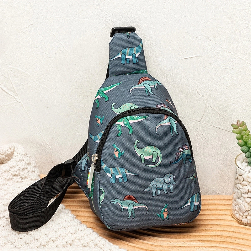 Unisex Medium Oxford Cloth Cartoon Cute Square Zipper Fanny Pack