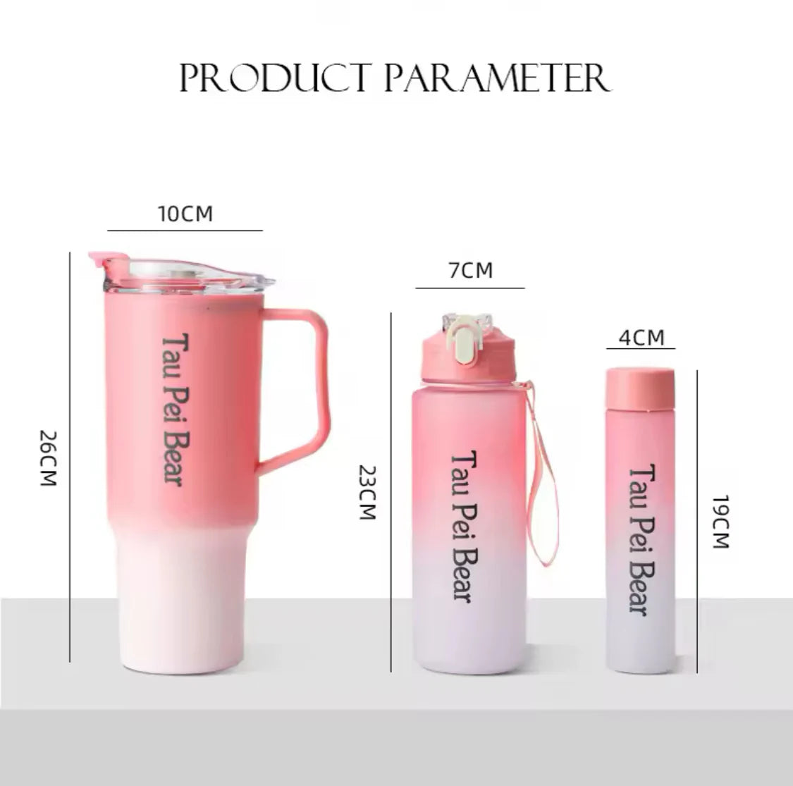Gradient Tumbler And Bottles (Set of 3)