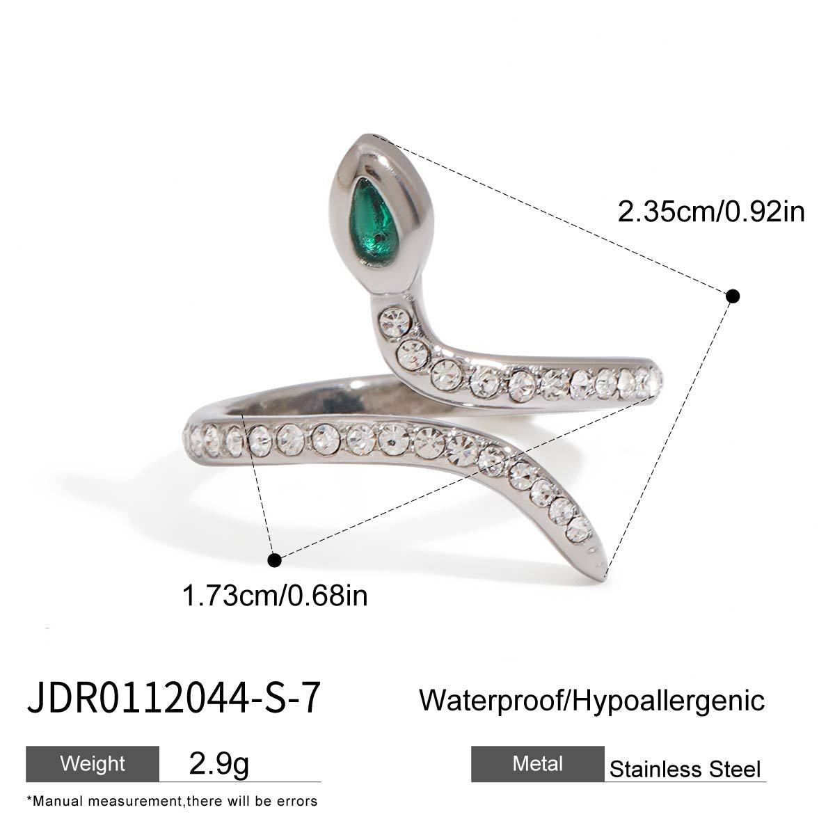 Jie Ding Stainless Steel Snake Ring Titanium Steel Jewelry Female Niche Design Ring Ring