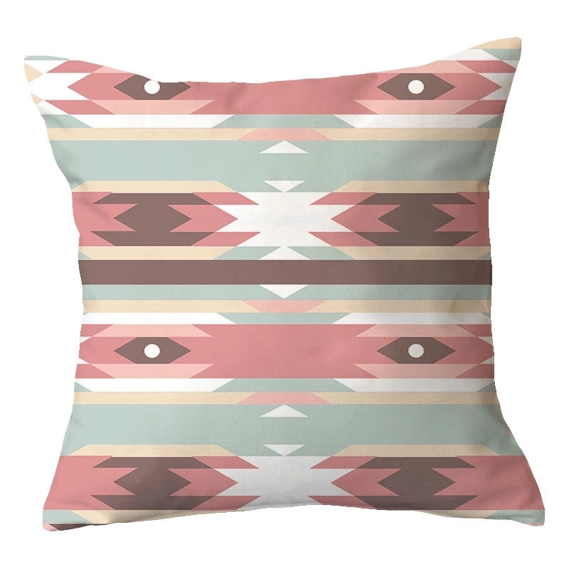 Casual Vacation Color Block Plush Pillow Cases
