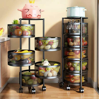 Kitchen Vegetable Basket Rotating Organizer