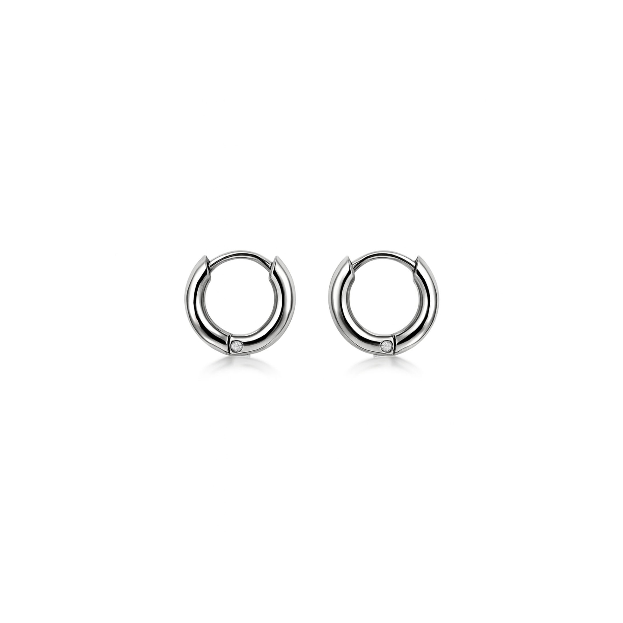 6mm Mini classic hoops - Silver
