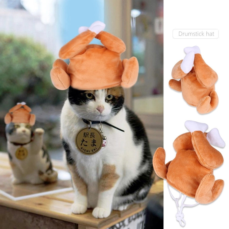 Cute Cotton Cartoon Chicken Pet Hat