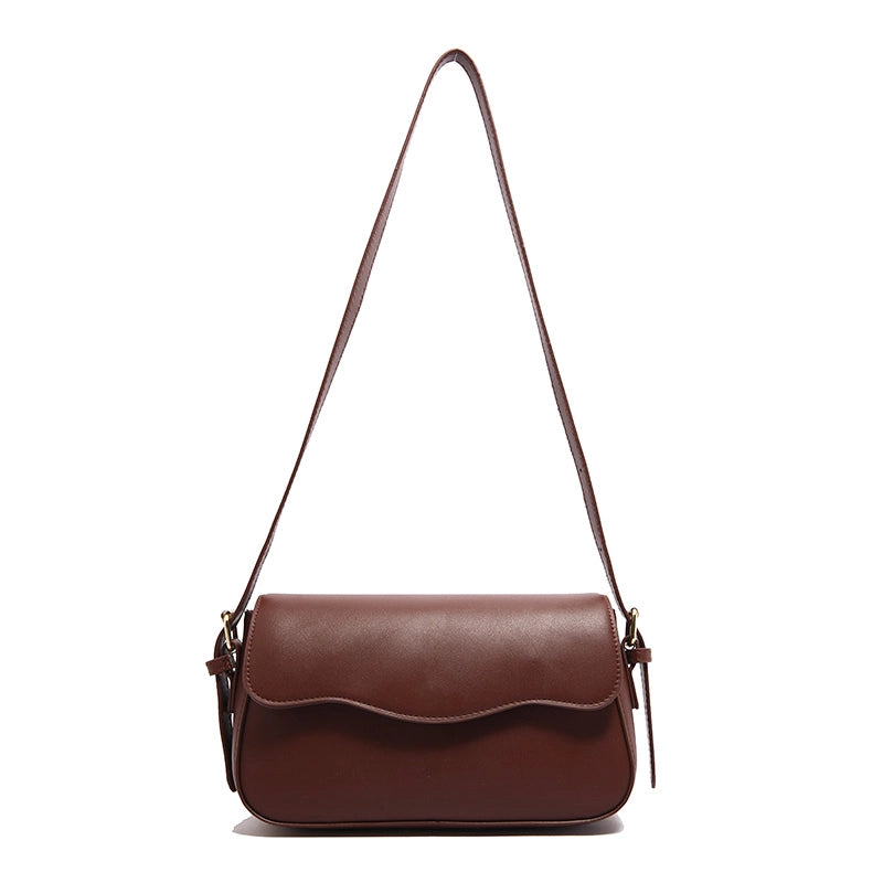 Women's Pu Leather Solid Color Streetwear Square Magnetic Buckle Shoulder Bag