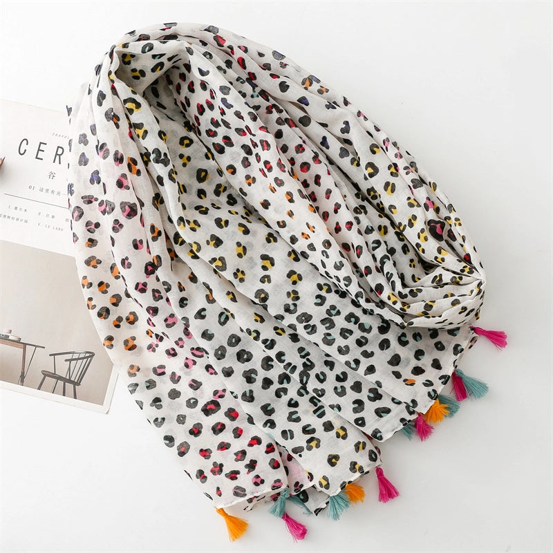 Women's Elegant Leopard Polyester Scarf