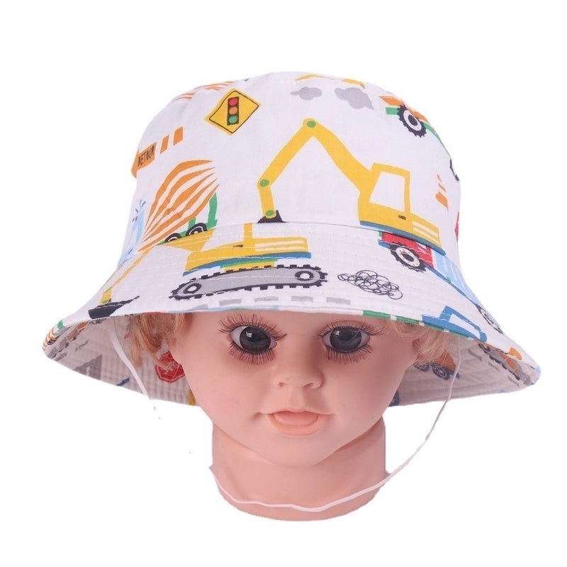 Children Unisex Basic Color Block Bucket Hat