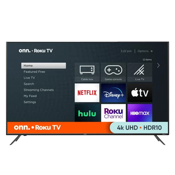 ONN Televisión 75 Clase 4K UHD (2160P) LED Smart TV HDR (100044717) Compatible con Netflix. Hulu. Prime Video y más Plataformas de Stream (Reacondicionado)