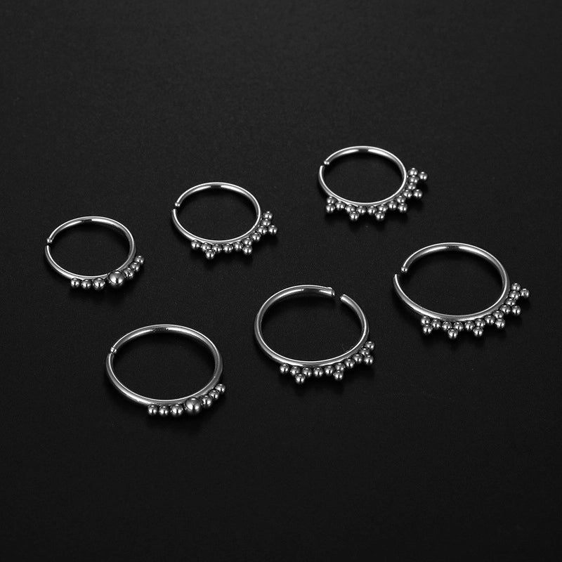 Minimalist Geometric Stainless Steel Plating Nose Ring