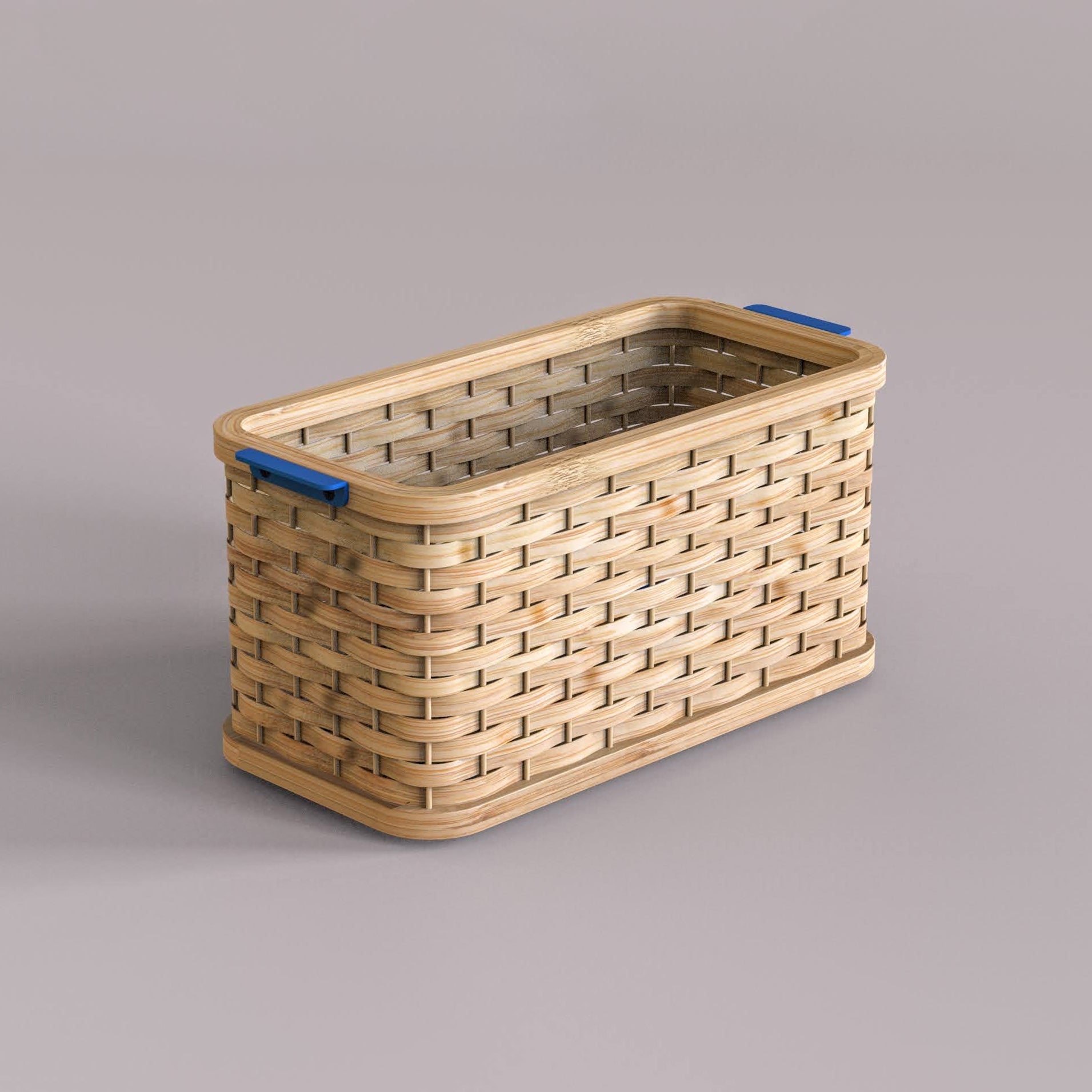 Stadium Desk Basket: Bamboo Handwoven Storage Basket | Multi-Color Basket for Office Desk Study Table | Corporate Gifting [30cm/12in(L) x 15cm/6in(B) x 15.5cm/6in(H)]