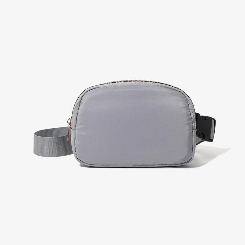 Unisex Sports Solid Color Pu Leather Waist Bags