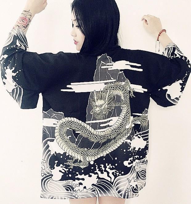 Japanese Vintage Kimono Sun Shirt