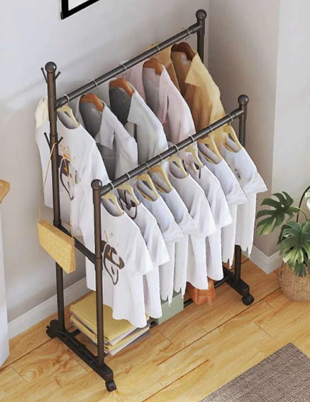 Double Pole Folding Cloth Rack