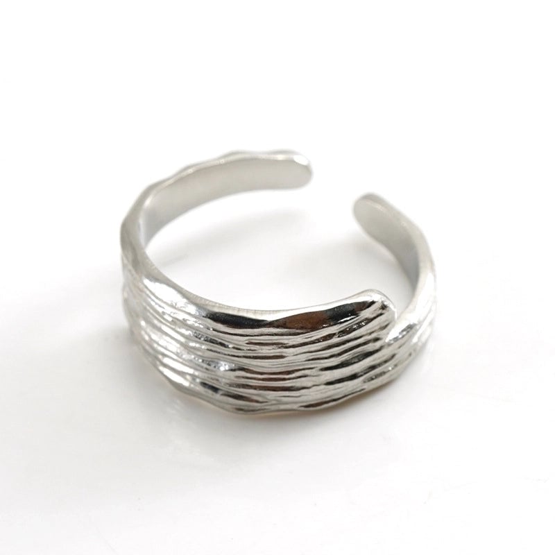 Retro Geometric 304 Stainless Steel Titanium Steel 18K Gold Plated Plating Stainless Steel Rings
