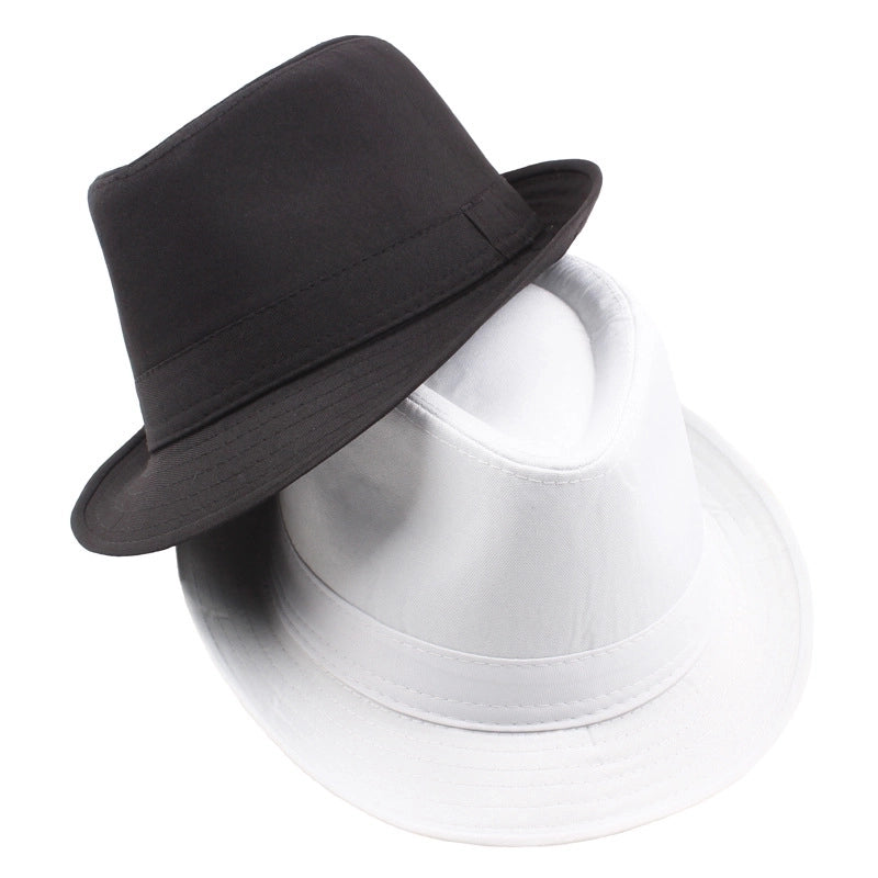 Unisex Basic Minimalist Solid Color Crimping Fedora Hat