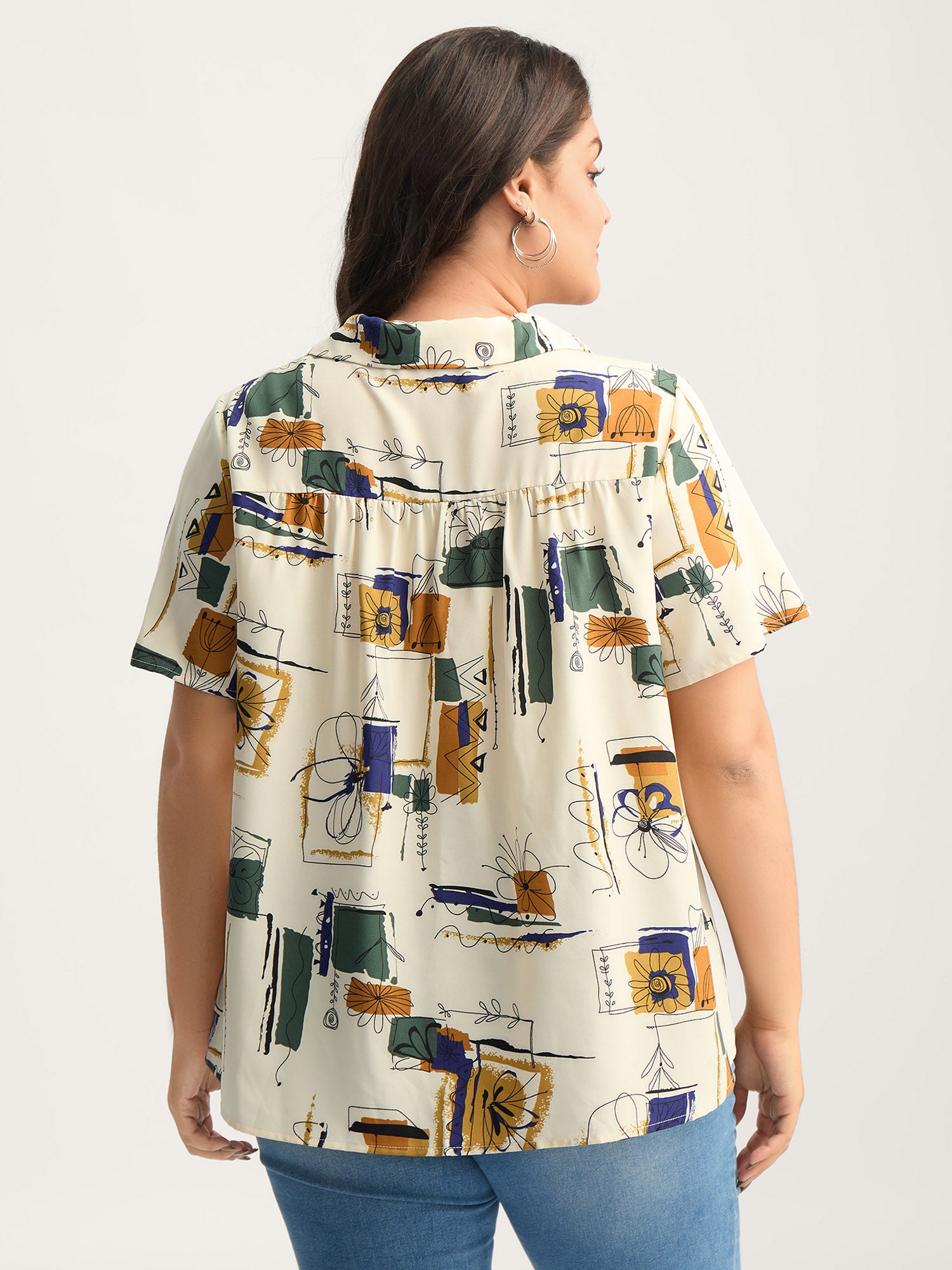 Floral Notes Collared Blouse
