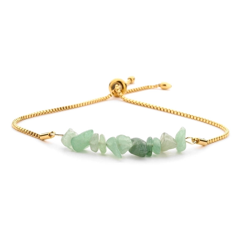 Casual Irregular Stainless Steel Natural Stone Bracelets In Bulk