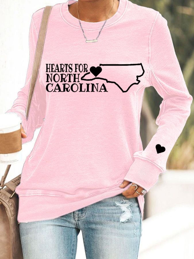 Women's Hearts For North Carolina Sweatshirt