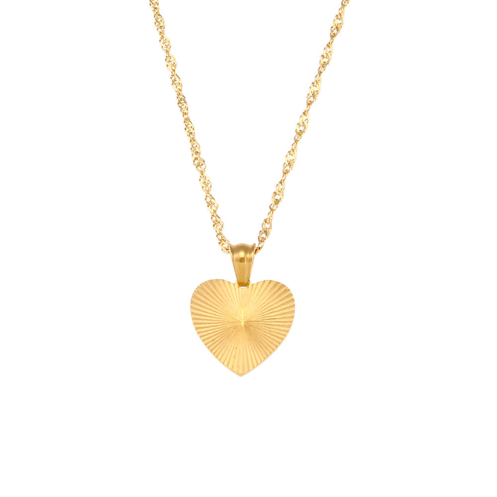Fashion Quadrilateral Round Geometric Stainless Steel 18K Gold Plated Necklaces