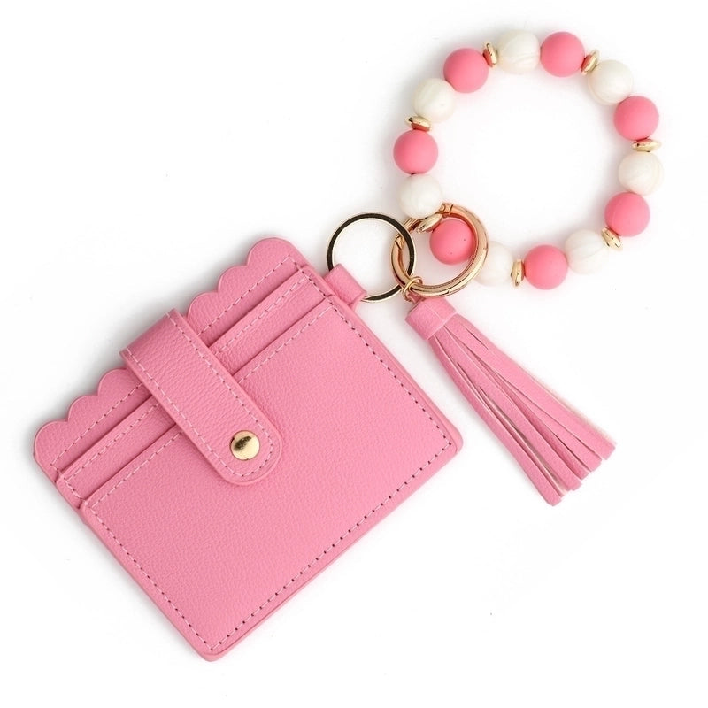 Women's Solid Color Pu Leather Open Card Holders
