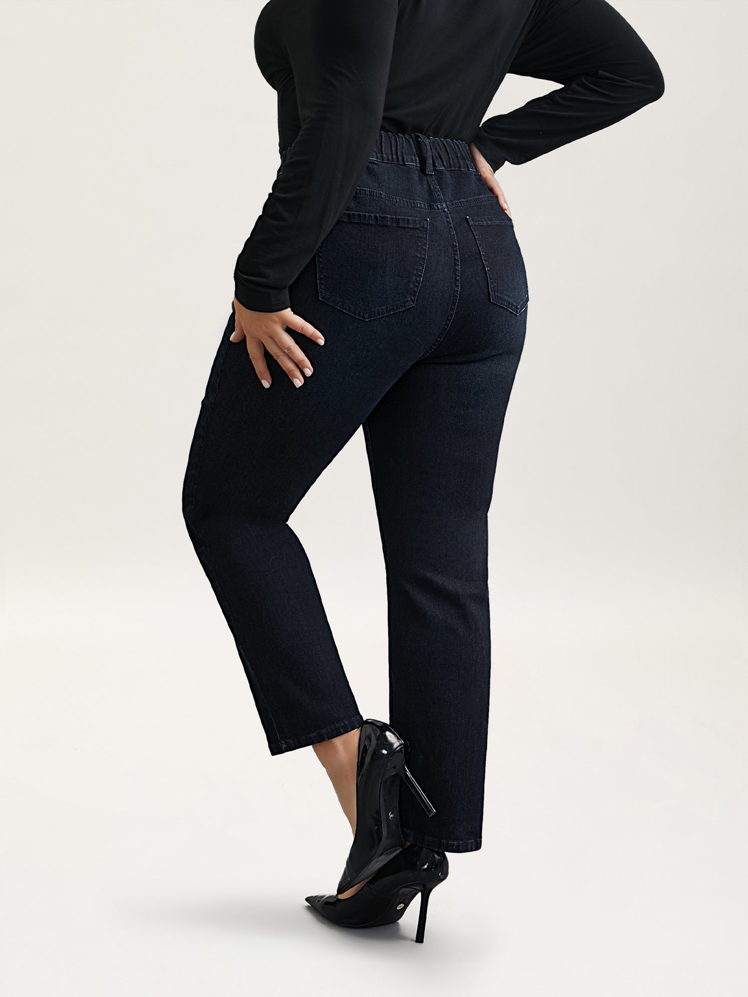 Whiskered Mid-Rise Skinny-Fit Jeans