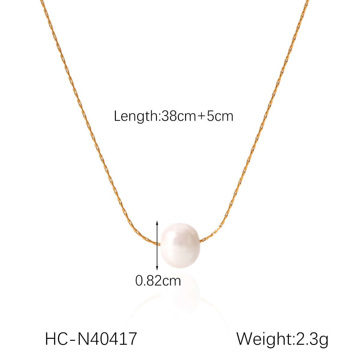 Retro Freshwater Pearl Necklace Female Beaded Stainless Steel Clavicle Chain Titanium Steel Necklace