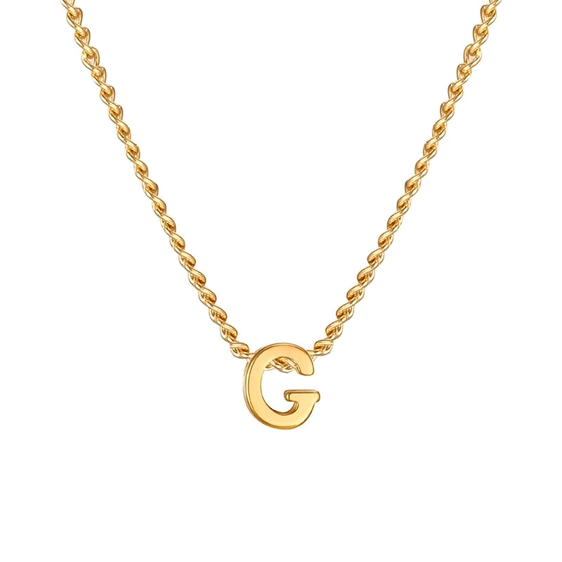 Elegant Letter 201 Stainless Steel 18K Gold Plated Pendant Necklace