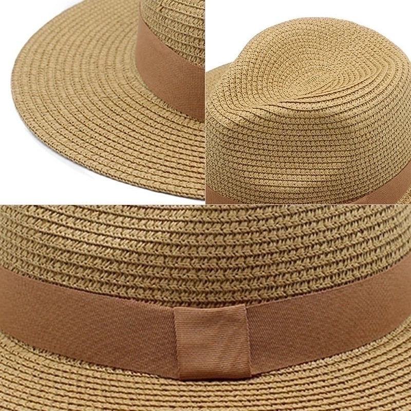 Unisex Minimalist Solid Color Flat Eaves Fedora Hat