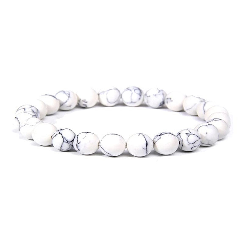 Minimalist Solid Color Natural Stone Beaded Bracelets