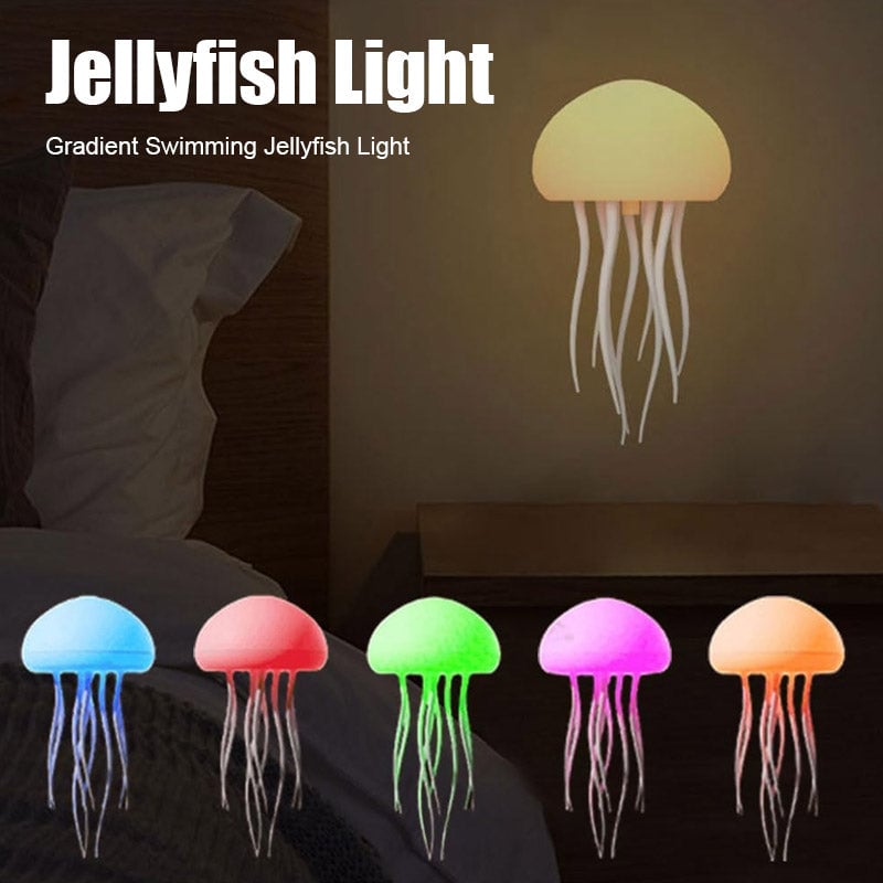 LED gradient swimming jellyfish atmosphere light night light