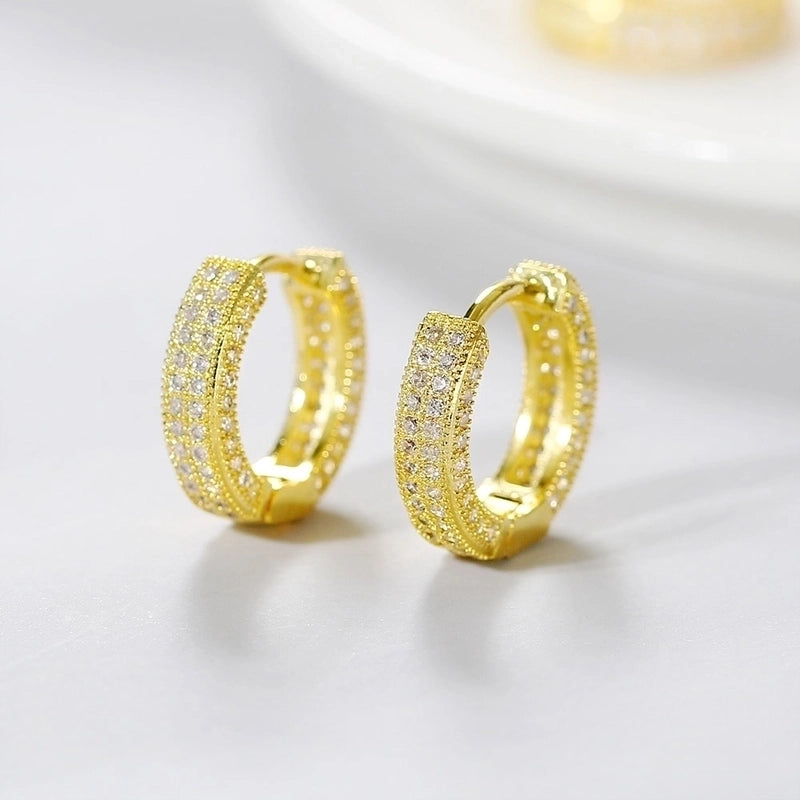 3 Pieces Sweet Heart Shape Rose Flower Inlay Imitation Pearl Alloy Rhinestones Earrings