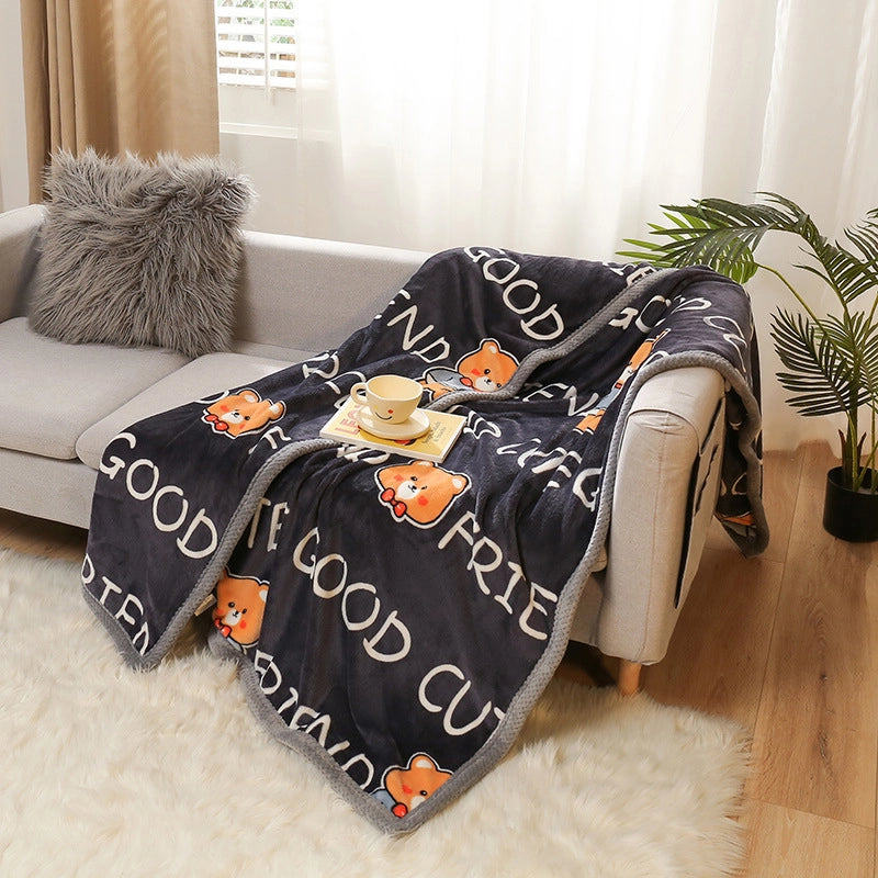 Thickened Autumn And Winter Blanket Flannel Blanket Faleirong Gift Blanket Summer Air-conditioning Blanket Coral Fleece Sheets
