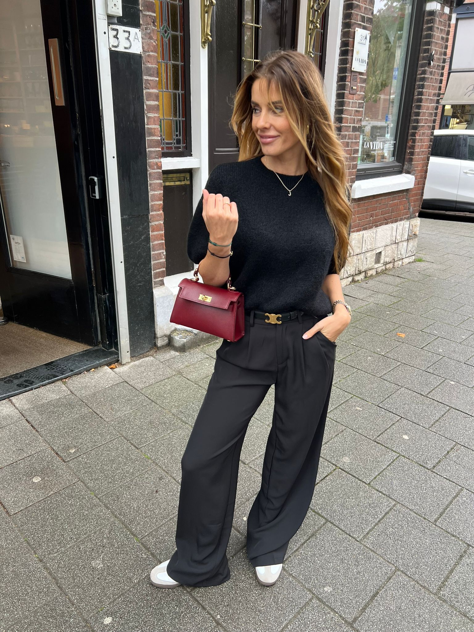 Mella Short Sleeve Sweater Black