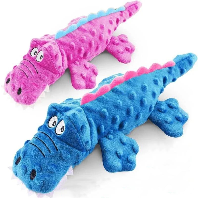 🎉Squeaky crocodile plush for aggressive chewers🐾