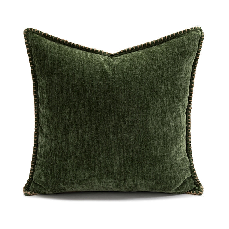 Elegant Minimalist Lattice Imitated Hemp Chenille Pillow Cases