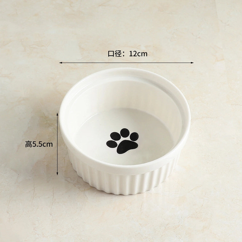 Solid Wood Pet Food Bowl Cat Cage Villa Style Hanging Fixed Dog Bowl Cat Food Waterproof Anti-overturn
